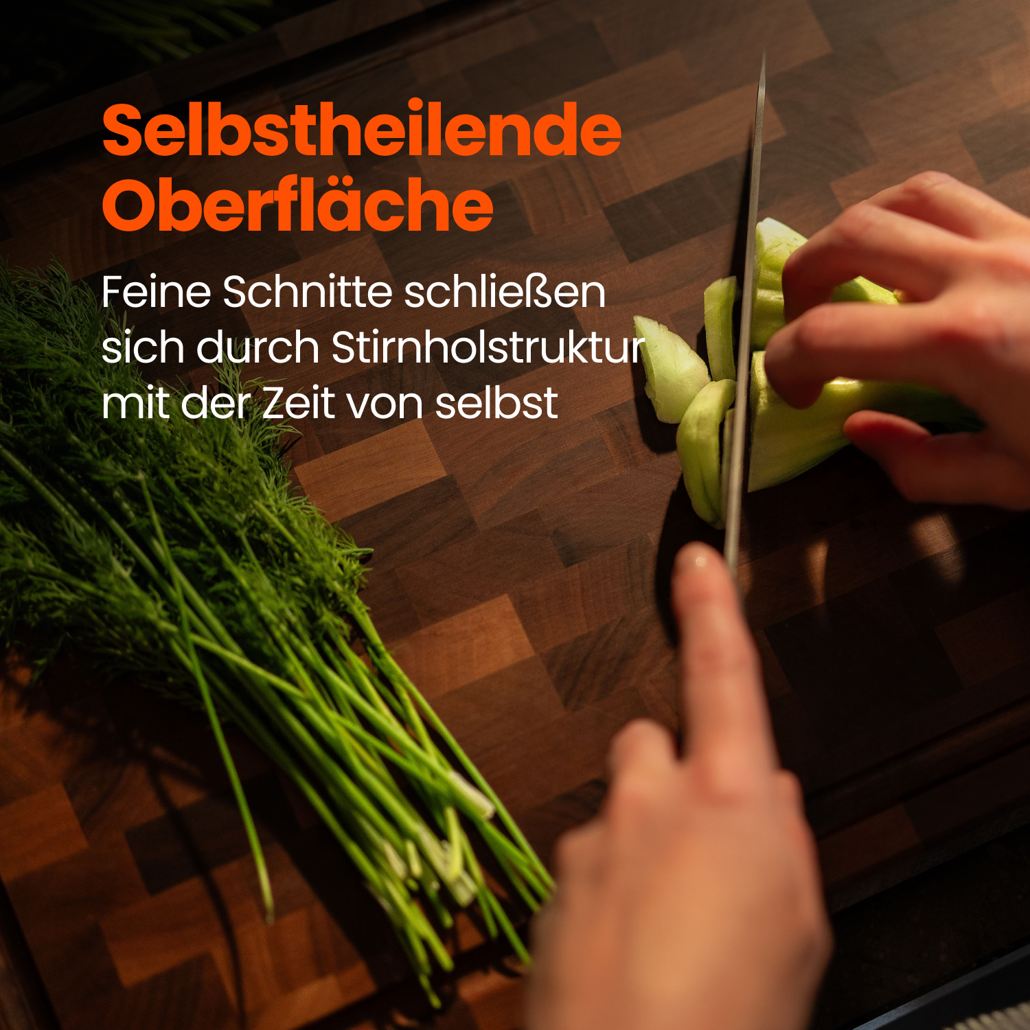 Planche à découper en bois de bout de noyer