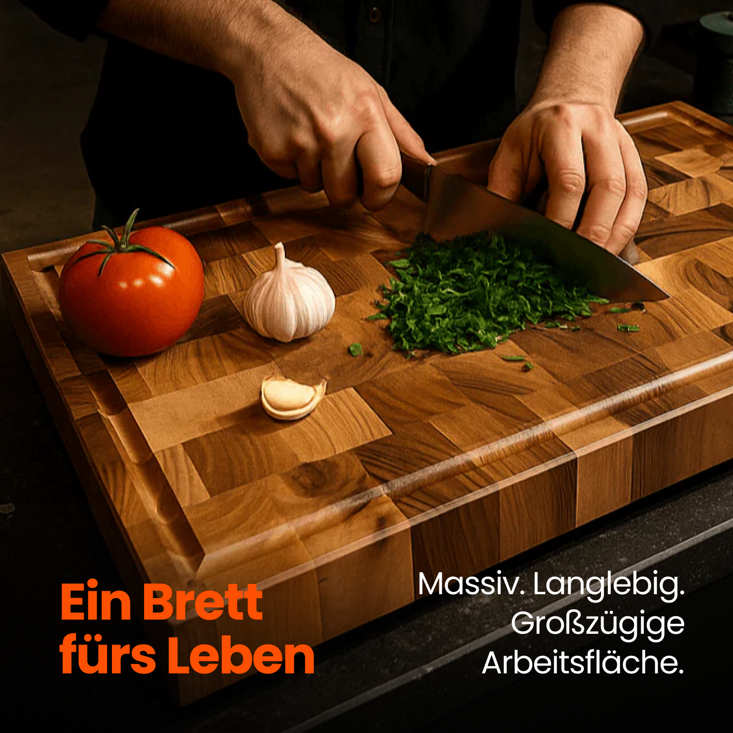 Planche à découper en bois de bout de noyer