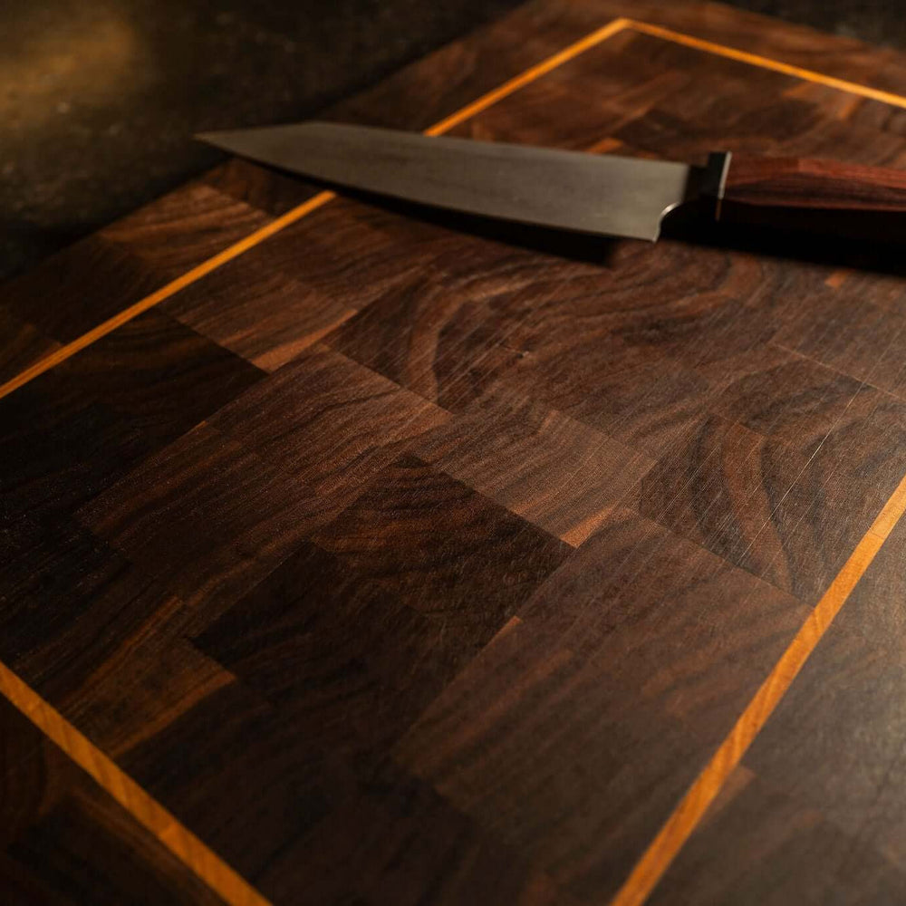 Cadre planche à découper de bout Noyer Cerisier